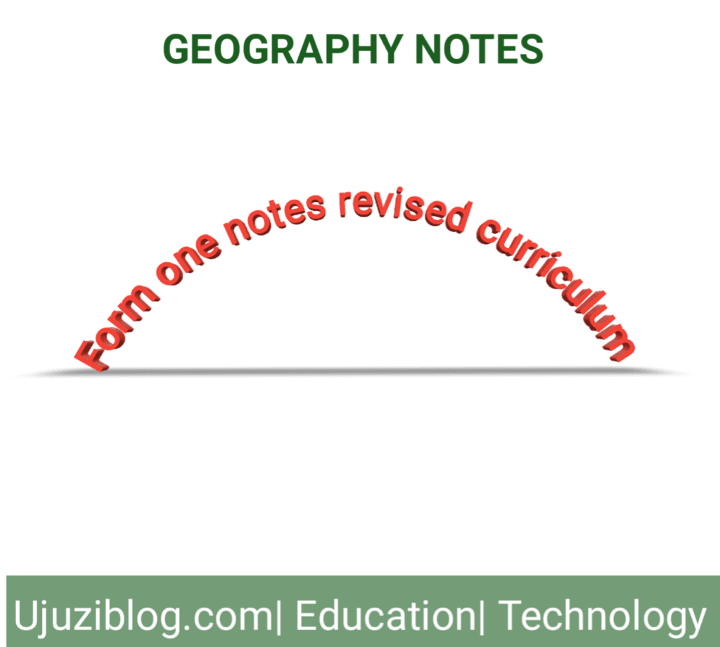 Geography form one notes- revised curriculum