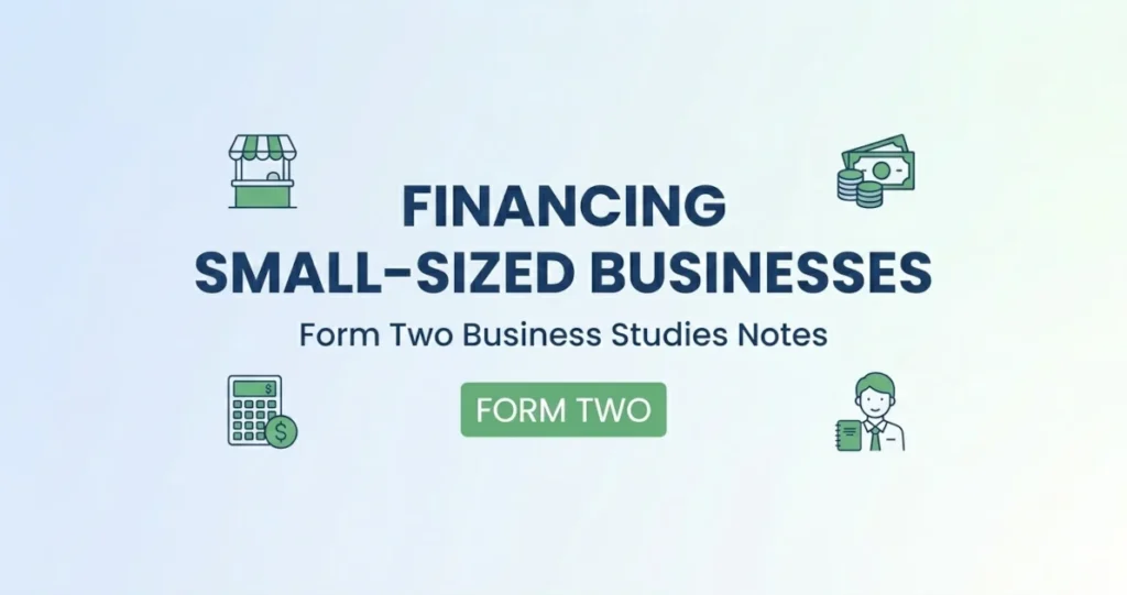 image with word small sized business form two topics of business studies subject